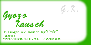 gyozo kausch business card